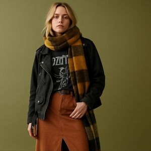 Free People Rebel Knit Moto Jacket | Cozy Biker Street Style‎ Layer Sz S NWT